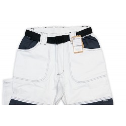 Spodnie bawełniane malarskie Ardon COOL TREND biało-szare 170-175cm